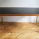 1960's Long Coffee Table with Black Opaxite Glass