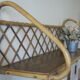 Wall shelf or to be installed in vintage rattan 1960s restored