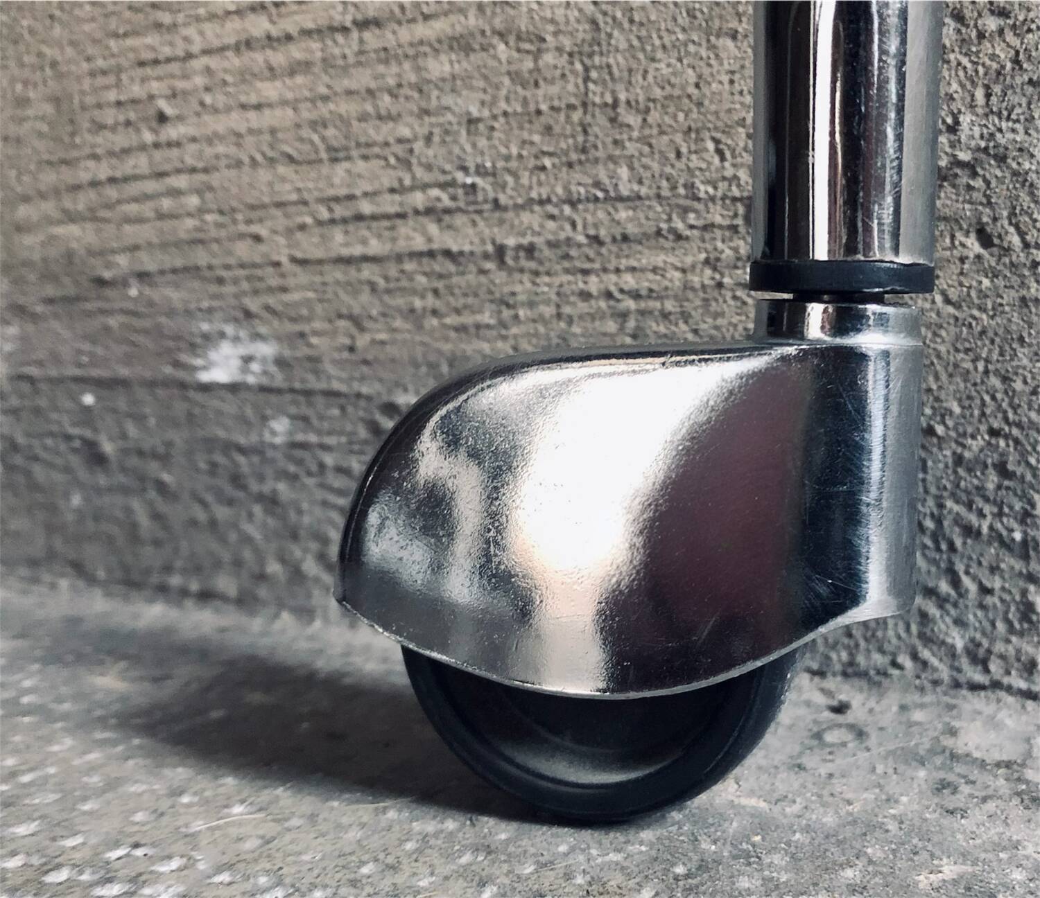 1950s/60s Chrome and Faux Leather Office Chair