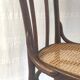 Bistro chair in curved wood and canework - early 20th century