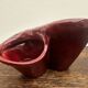 Burgundy ceramic flowerpot, 1950s