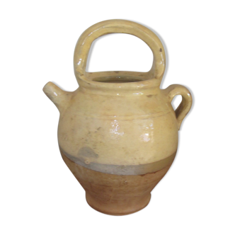 Old glazed sandstone pot