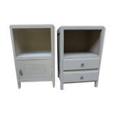 Pair of vintage ivory bedsides