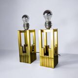 Pair of Regency lamps by Bd Lumica, Italy, 1970