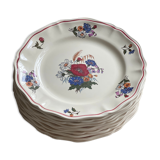 10 assiettes plates Sarreguemines Agreste