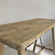 Old raw wood workbench