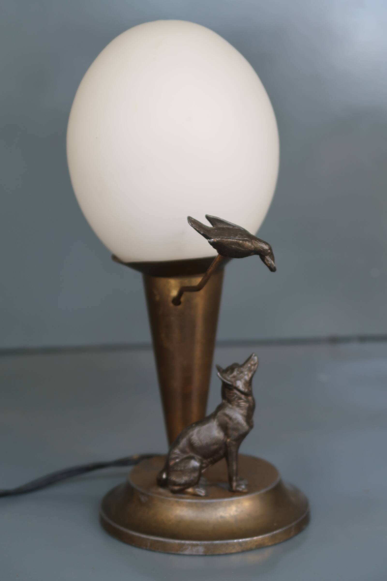 Lampe années 50 "le corbeau et le renard"