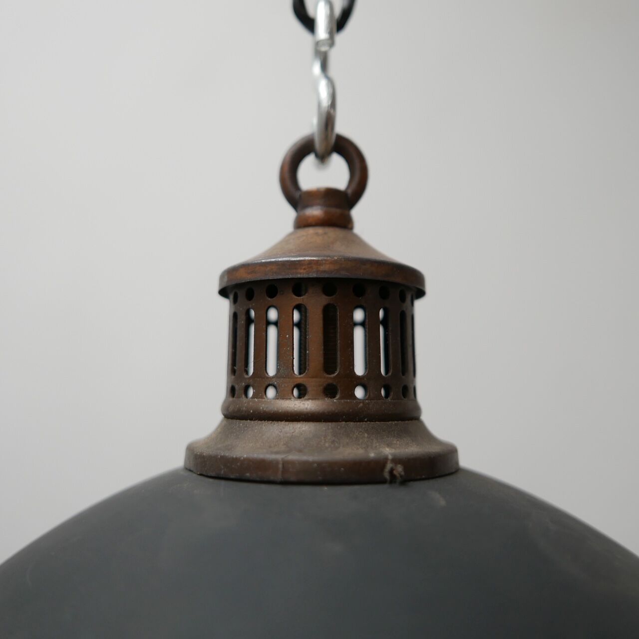 Antique english mercury glass pendant light