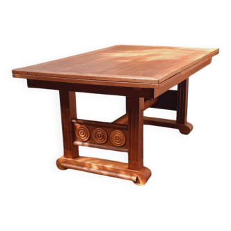 1940s Brutalist style dining table dlg by Charles Dudouyt