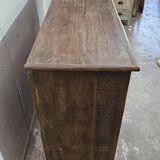 Ancien buffet vitré en teck birman