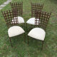 Set of 4 wrought iron chairs