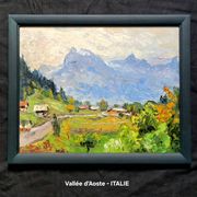 Pair of post-impressionist paintings signed BERJONNEAU, oil on cardboard.