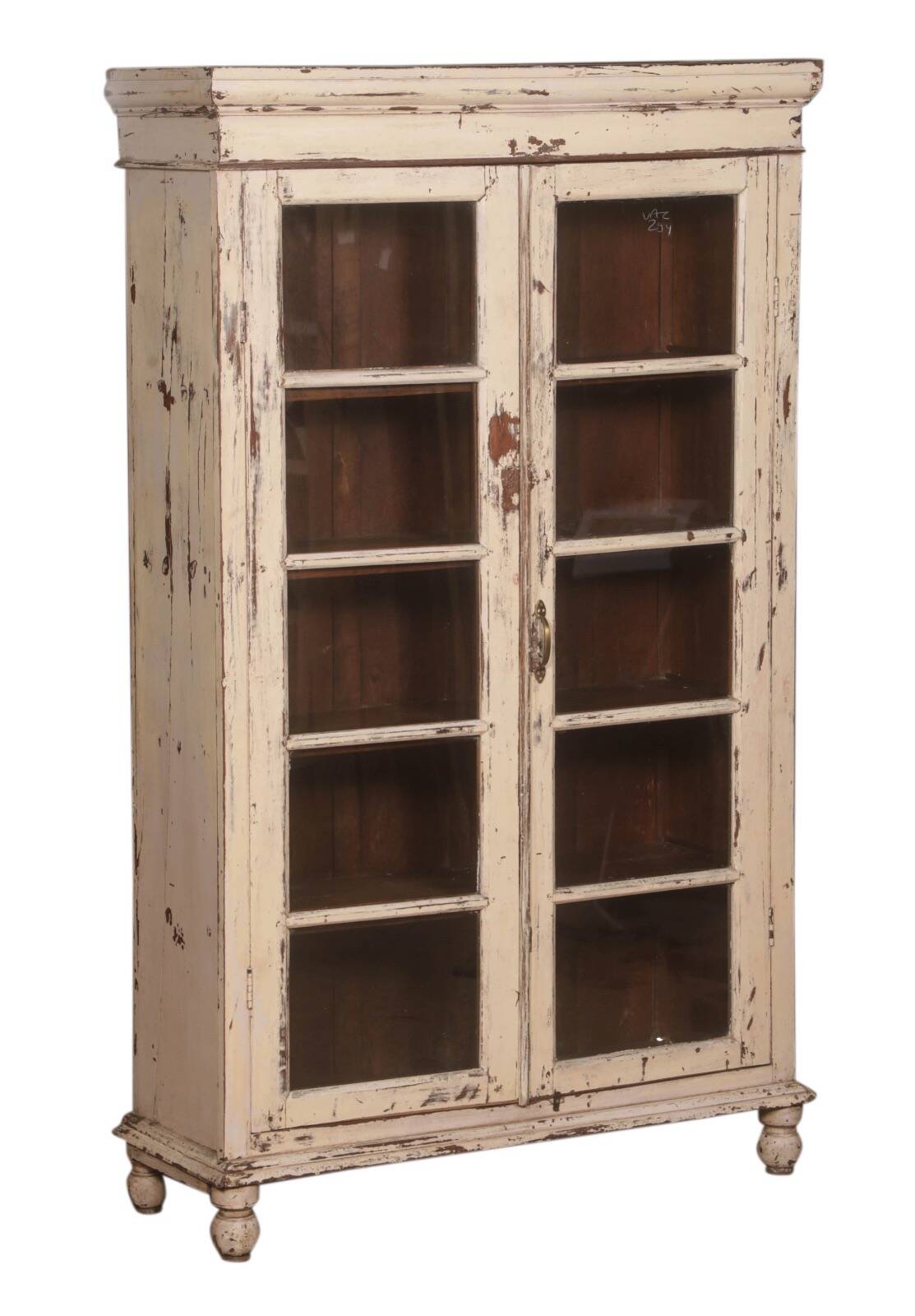 Beige lacquered teak sideboard