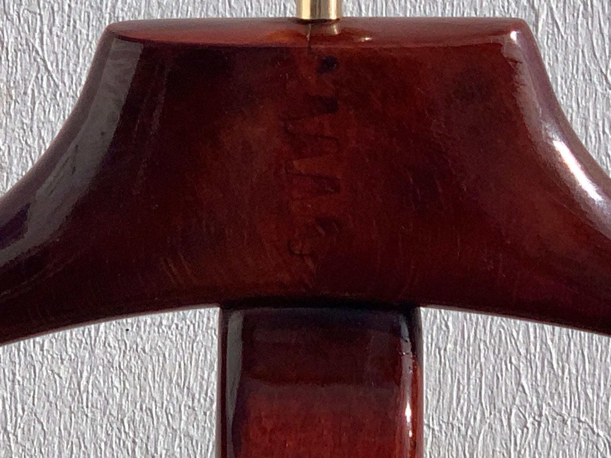 Night jack, anthropomorphic, brass mahogany, Ico Parisi, Fratelli Reguitti, 1950