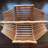 Rattan and bamboo basket