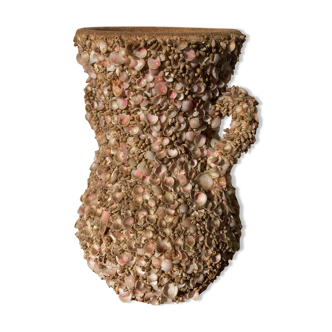 Vase en coquillage 70 vintage
