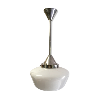 Suspension abat-jour opaline - XXème