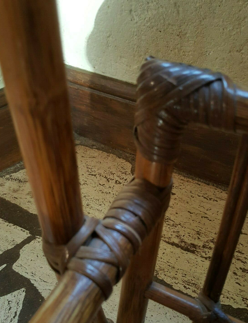 Wicker rattan magazine with tablet