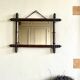 Miroir en bois forme bambou