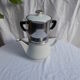 White silver Salam coffee pot Limoges France