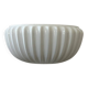 Vintage white earthenware wall lamp, shell, France 1970