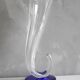 Crystal vase in the shape of horn of plenty, signed lVV
