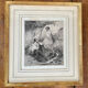 Pair of antique prints lithographs Célestin Nanteuil