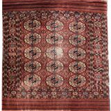 Tapis ancien Boukhara Turkmène : 0.95 x 1.10 Mètres
