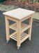 Scandinavian solid wood sideboard on wheels 85cm