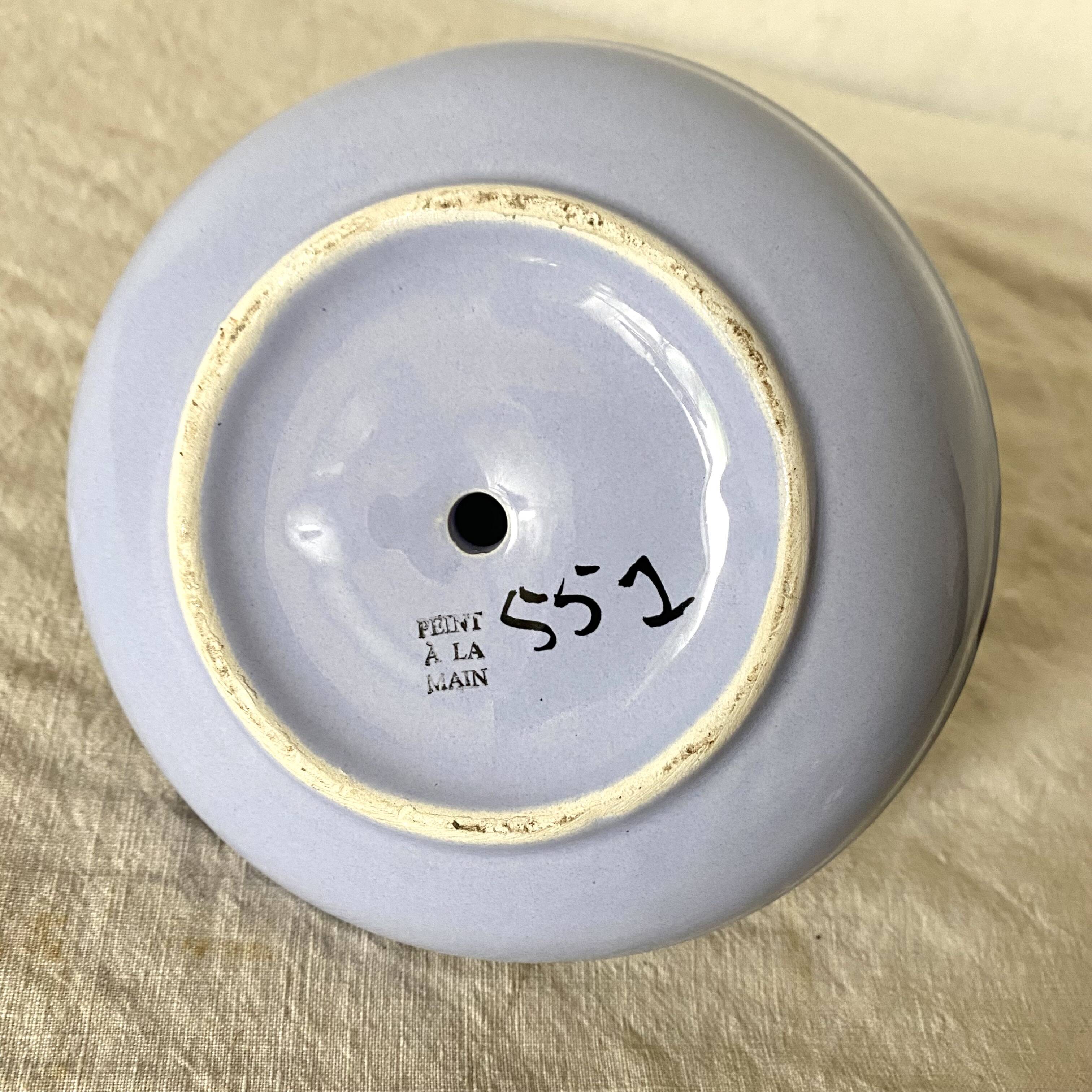 Hand-painted ceramic thumbtack candle holder