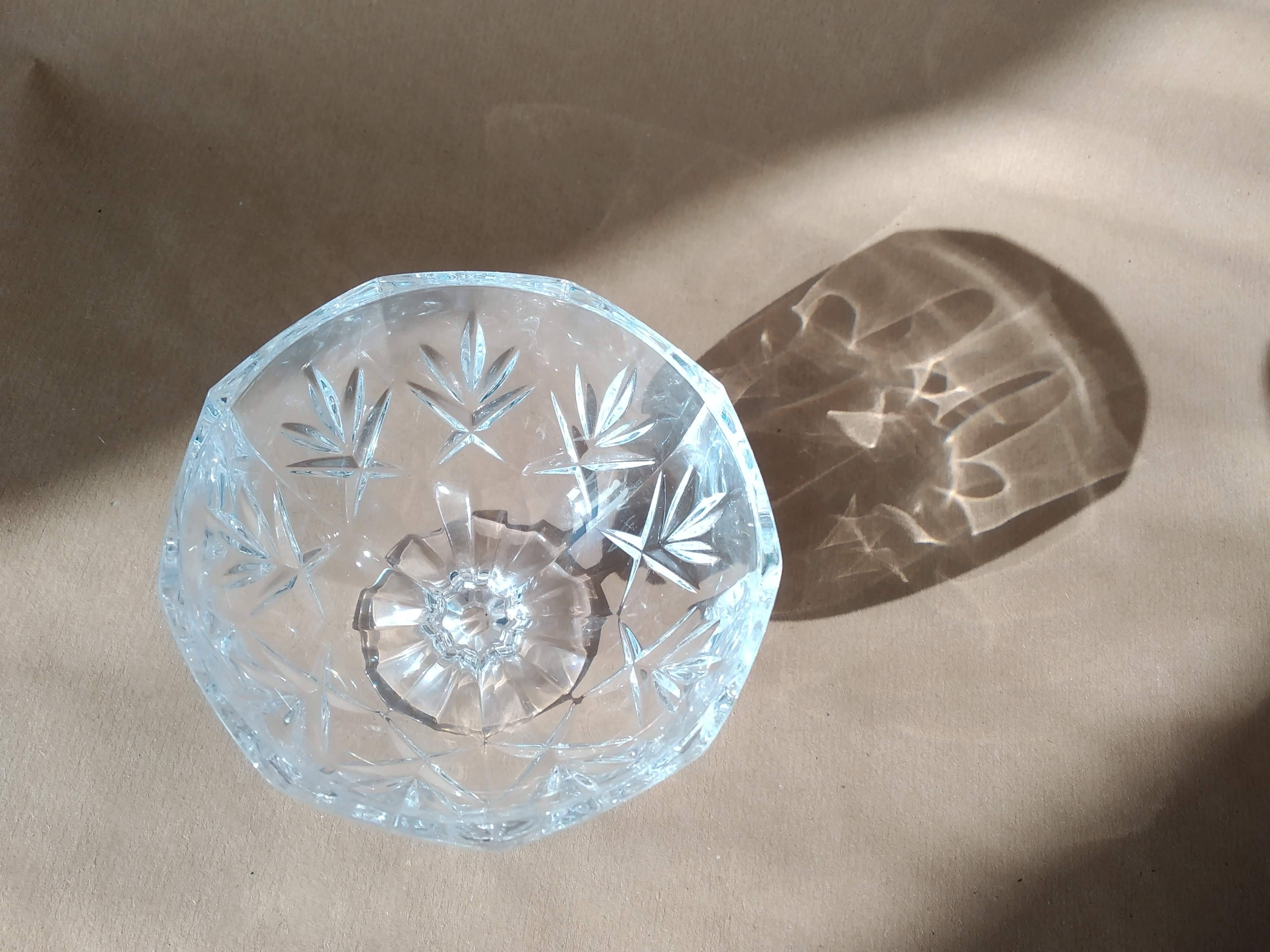 Vintage Cut Crystal Footed Candy Box *