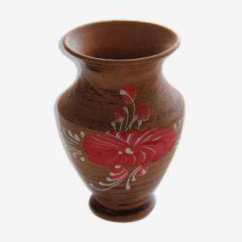 Vintage floral pottery vase