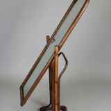 Vintage rattan full-length mirror, 1960s-70s.