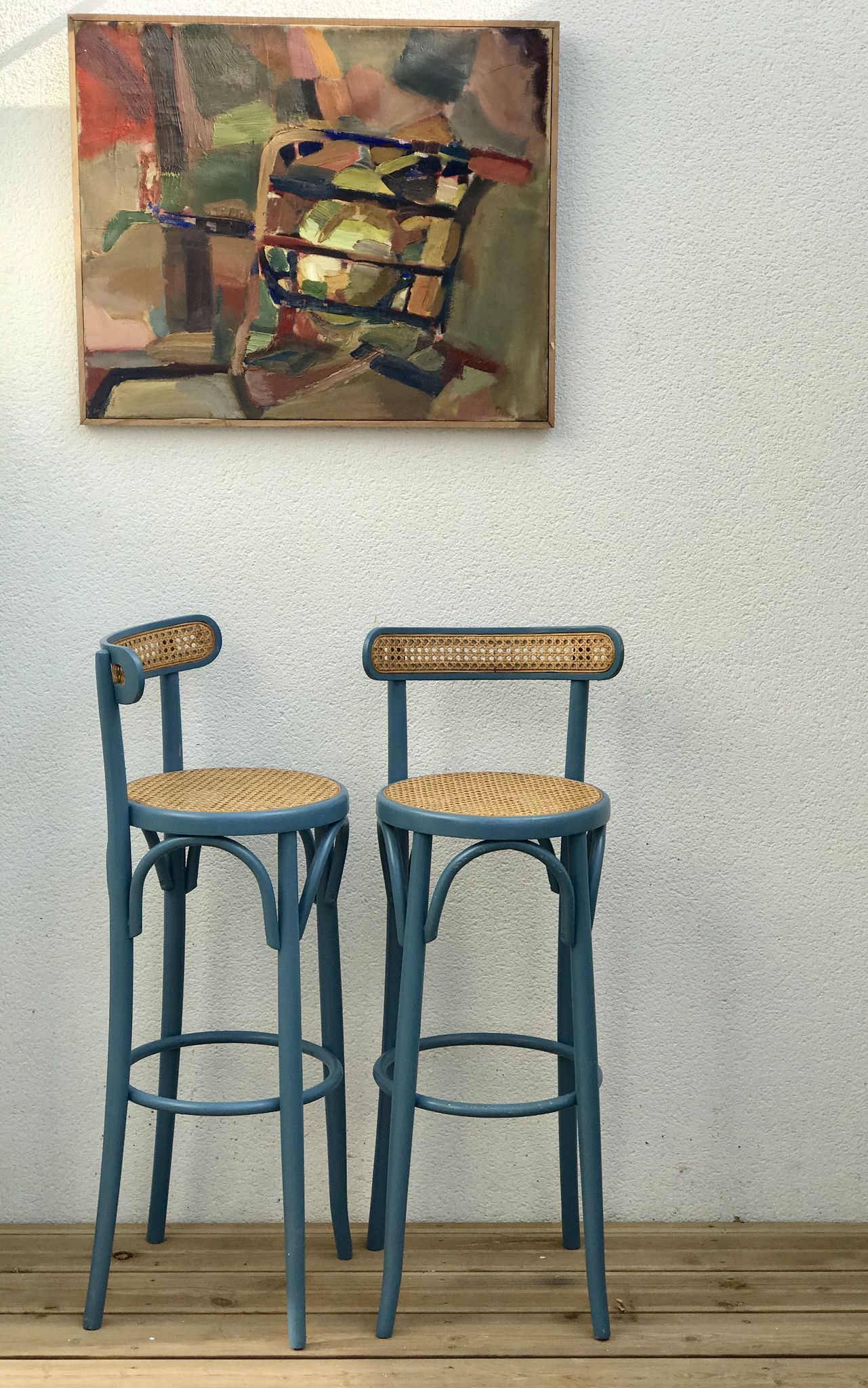 Pair of canne stools