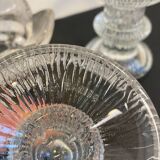 Vintage-style crystal candlesticks in the style of LITTLA