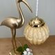 Vintage globe pendant light in pale yellow opaline