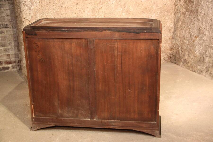 Art Deco 1930 walnut display cabinet