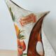 Vintage vase enamels of flowers signed Tess