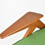 Fauteuil vintage "Bunny" années 1960, vert printemps