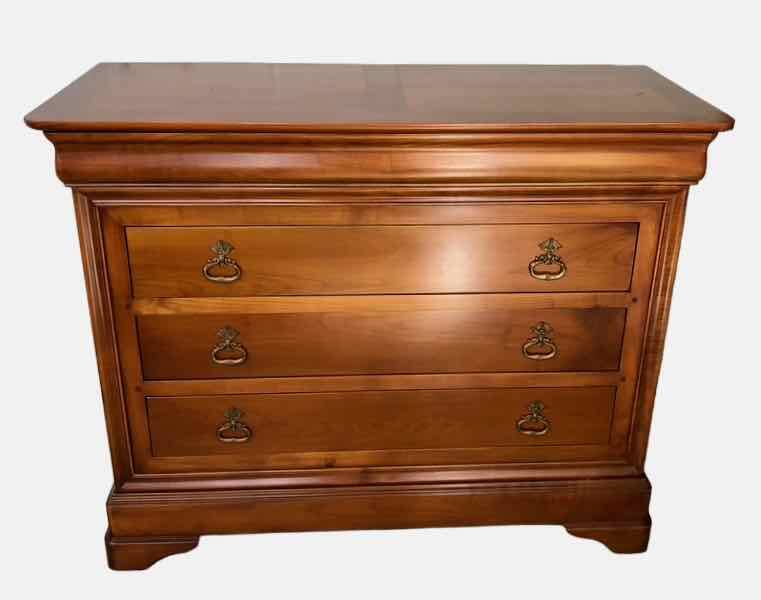 Louis Philippe 4-drawer chest of drawers in cherry wood