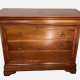Louis Philippe 4-drawer chest of drawers in cherry wood