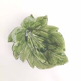 Coupelle feuille céramique vintage signée Liliane