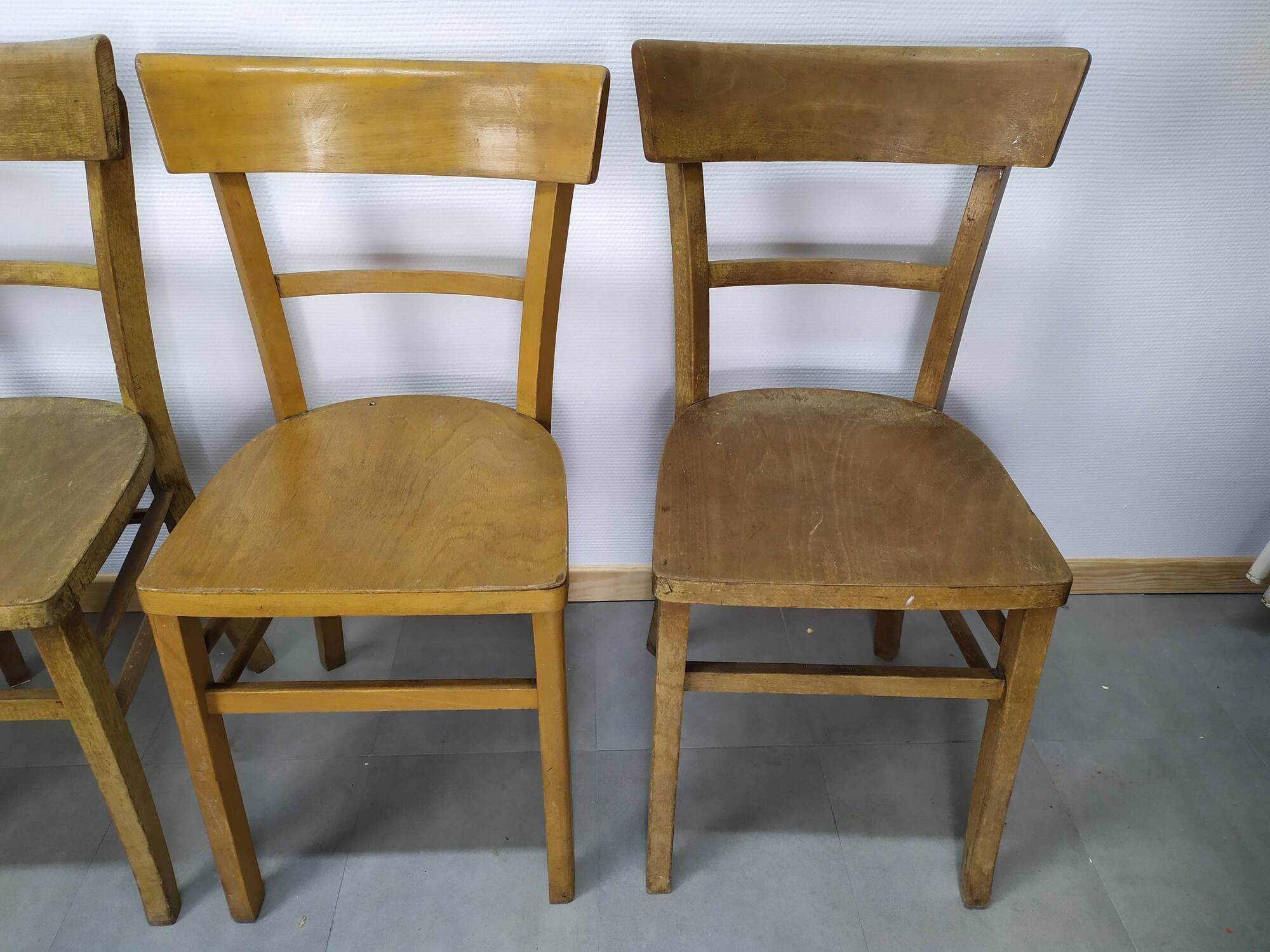 Lot of 4 Luterma Wood Bistrot Chair - year 50 - 60