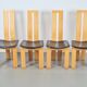 Vintage Beech and Leather Dining Chairs by Pietro Costantini for Ello, 1970s, Set of 4