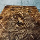 Table tripode bois design Brutaliste