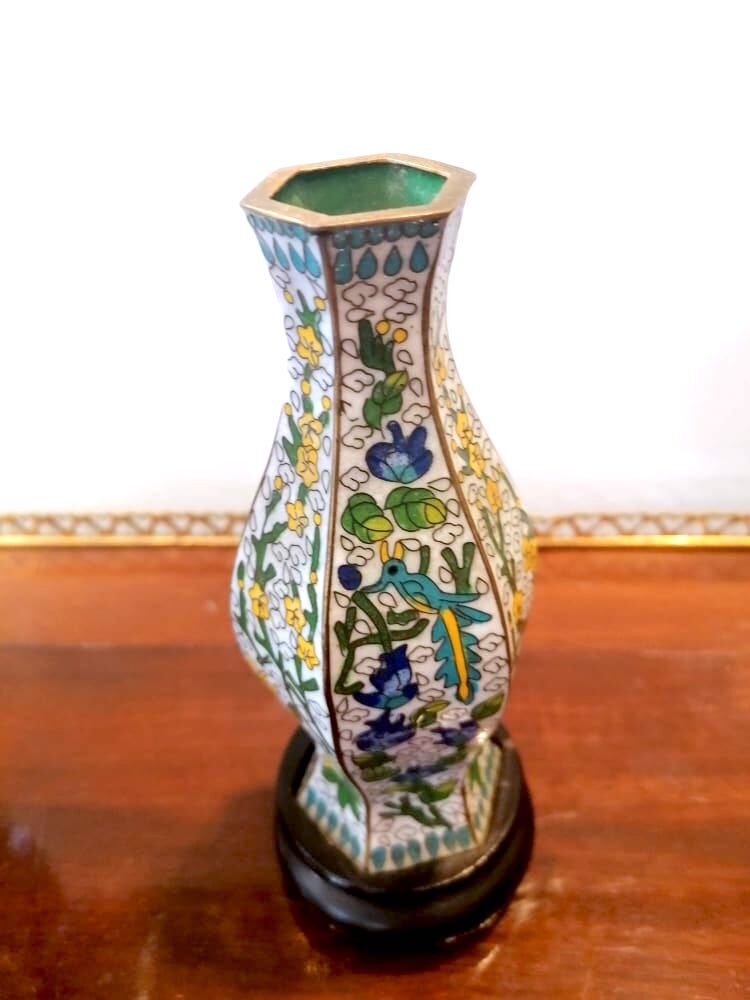 Soliflore vase in partitioned bronze China