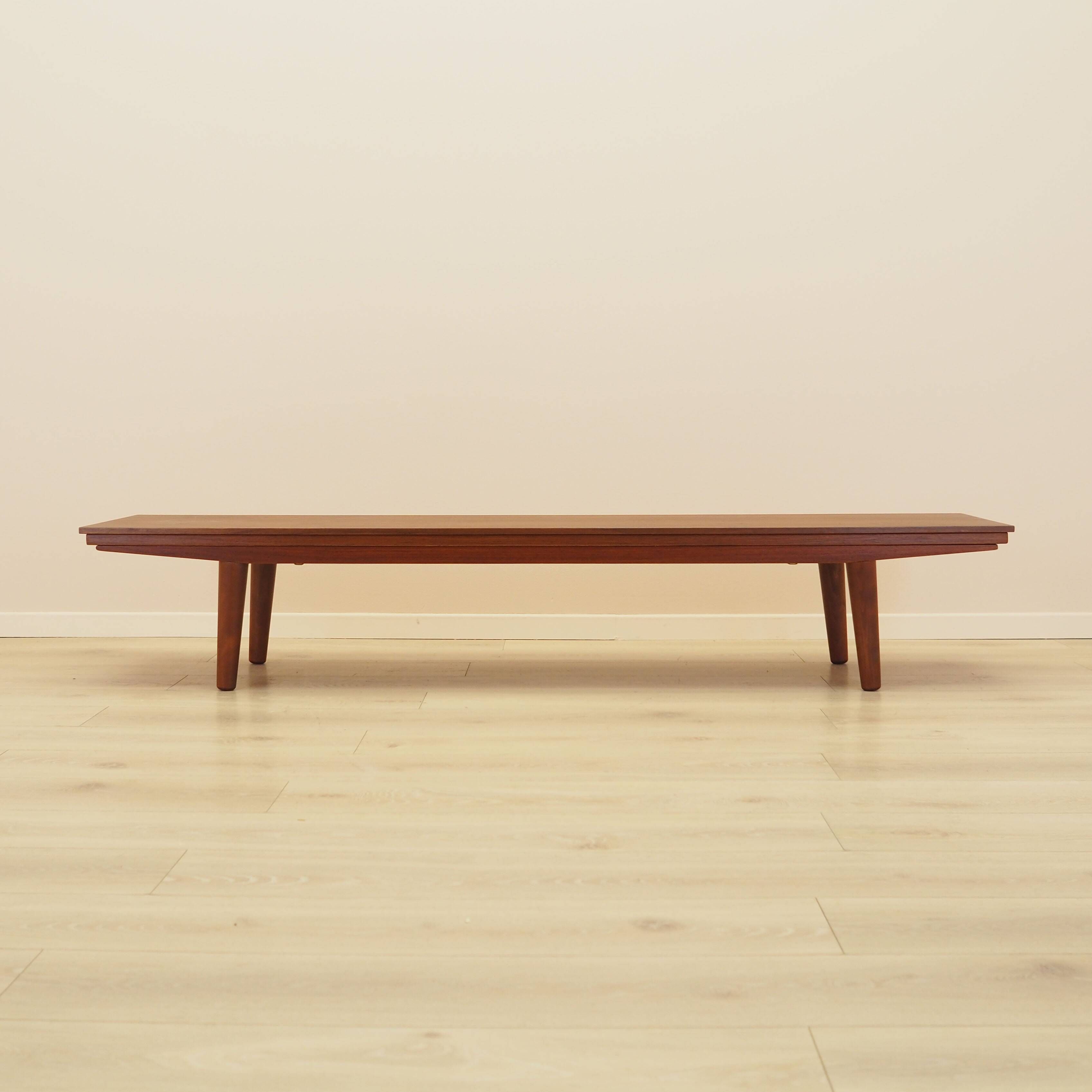 Teak lowboard, Danish design, 1970s, made in Denmark