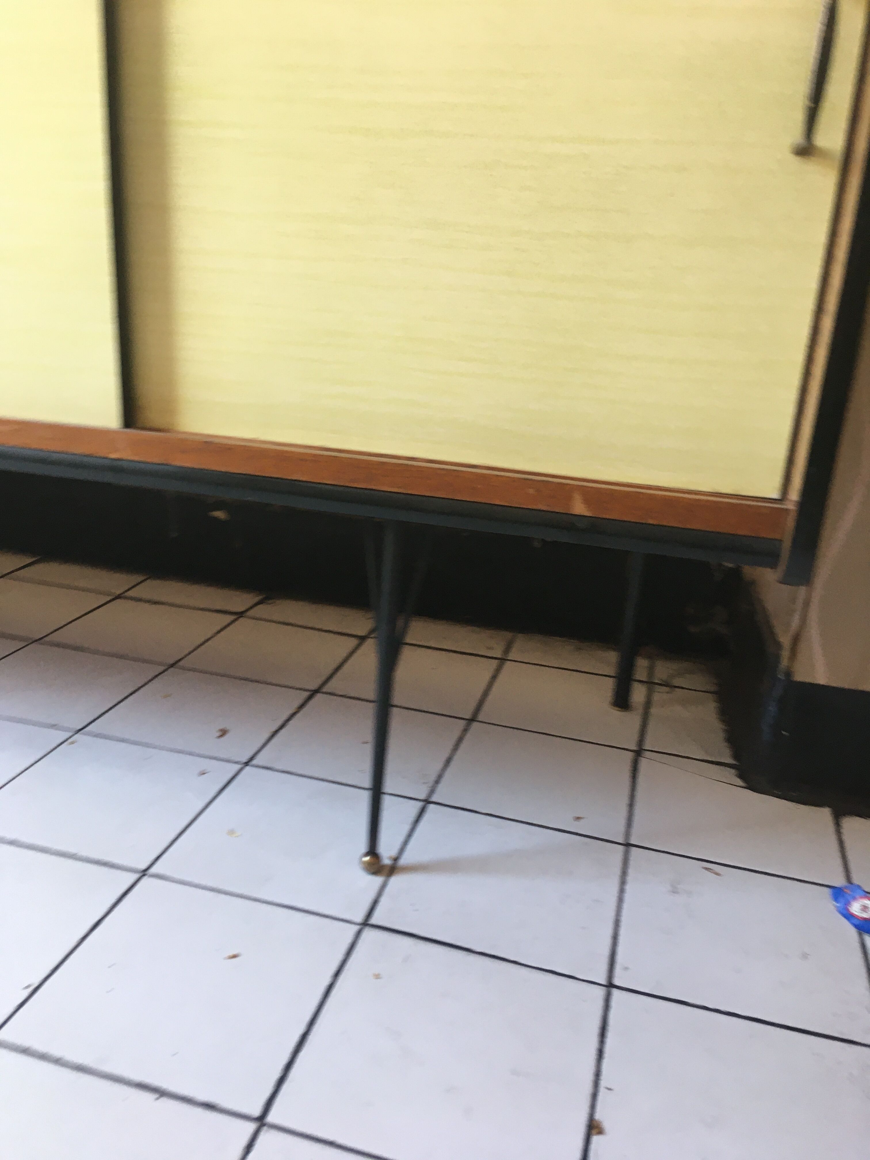 Yellow formica sideboard