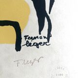 Fernand LEGER, Profile with Flower, c. 1948. Signed and stamped lithograph.