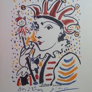 Pablo PICASSO : Carnaval - Le Fou, Lithographie signée
